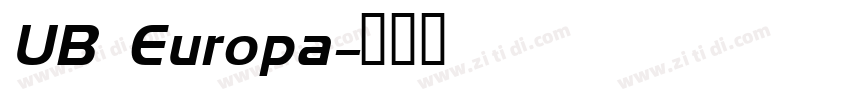 UB Europa字体转换